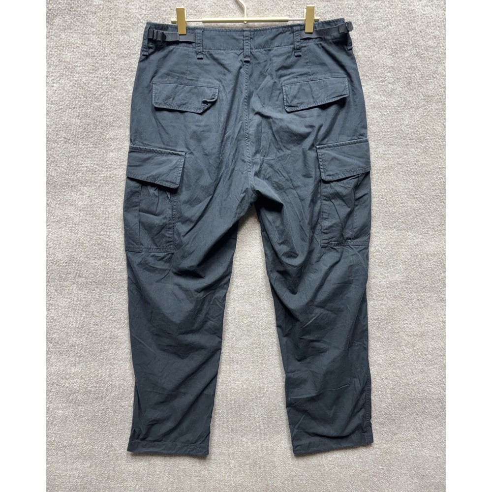 Buck Mason Parachute Poplin Cargo Pants Mens 31x30 Flat Black Utility EUC - Picture 2 of 4